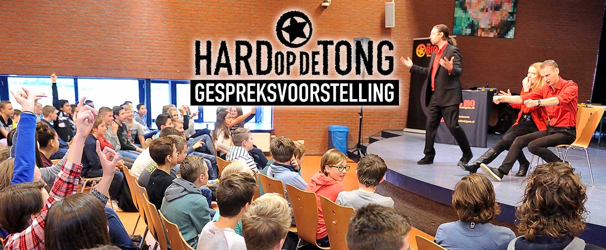 Interactieve theatervoorstelling Hard op de Tong met jongeren in gesprek