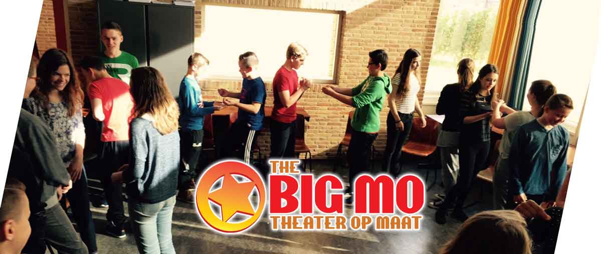 Interactieve workshop improvisatietheater voor leerlingen als onderdeel van cultuurdag.