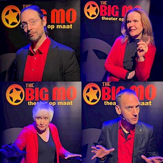 Balans tussen humor en ernst in theatervoorstelling over integriteit binnen woningcorporatie.